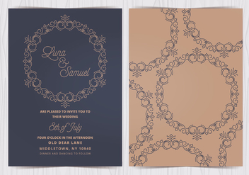Vector Elegant Wedding Invite - vector gratuit #412601 