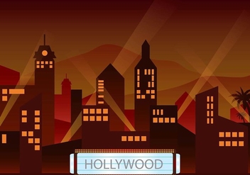 Hollywood light dusk environment vector - Free vector #413311