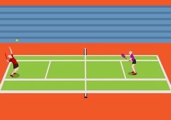 Illustration Of Tennis Tournament - Free vector #413411