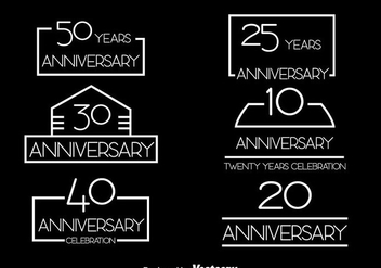 Simple Anniversary Collection Vector Set - Free vector #413501