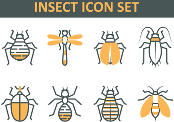 Insect Icon Set - vector gratuit #413811 