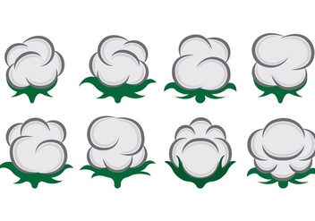Vector Of Cotton Flowers - бесплатный vector #413821