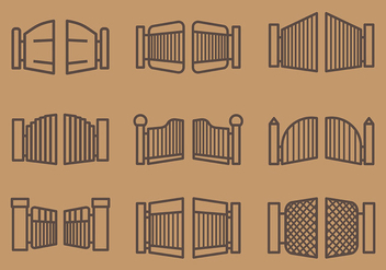Free Open Gate Icons Vector - Kostenloses vector #413881