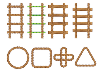 Rope Ladder Vector - Free vector #414251