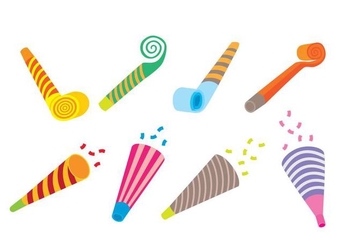 Party Blower Icons - vector #414271 gratis
