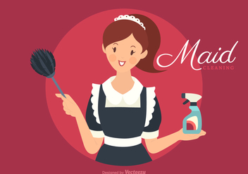 Free Vector Retro French Maid - Free vector #414821