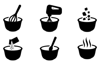 Free Mixing Bowl Icons Vector - vector gratuit #415011 