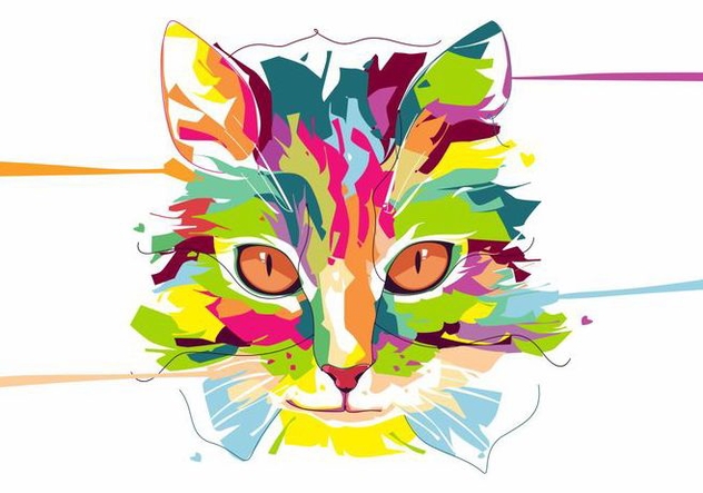 Cat - Animal Life - Pop Art Portrait - Kostenloses vector #415131