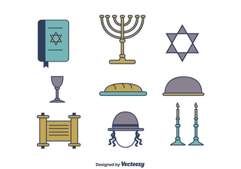 Free Shabbat Icons - vector gratuit #415851 