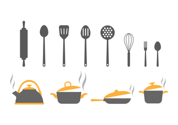 Free Kitchen Utensils Vector Icons - Free vector #416501
