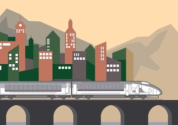 Train Background City Vector - Free vector #416721