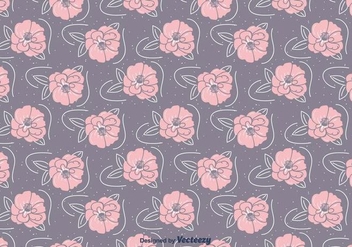 Hand Drawn Camellia Pattern - Free vector #417131