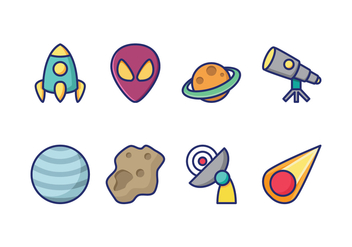 Free Space Icons - vector #417531 gratis