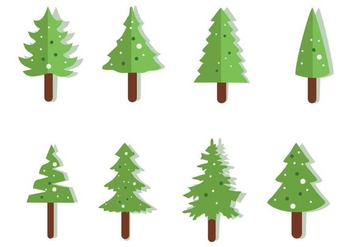 Free Christmas Tree Icons Vector - vector gratuit #417551 