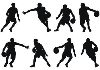 Basketball Player Silhouettes - vector #418021 gratis