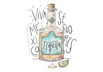 Mexico Tequila Illustration - Free vector #418221