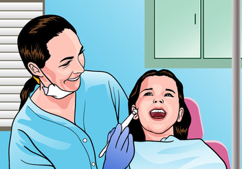 Dentista Woman Vector - бесплатный vector #418511