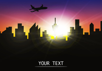 Silhouette Of City Building Template - vector #419391 gratis