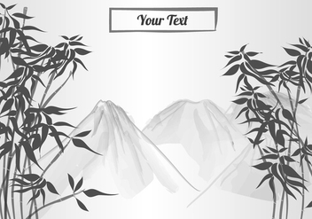 Bamboo Scene In Ink Paint - Free vector #419801