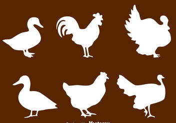 Silhouette Fowl Collection Vector - Free vector #419841