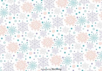 Snowflakes Doodles Vector Pattern - Free vector #419941