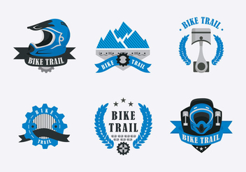 Bike Trail Label Illustration Vector - vector gratuit #420021 