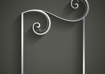 Floral frame silver background - vector #420941 gratis