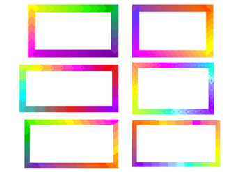 Rainbow Funky Frames Free Vector - vector gratuit #421031 