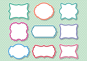 Collection of funky frame vectors - Free vector #421331