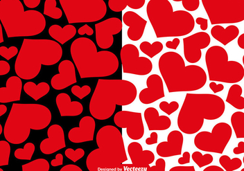 Vector Hearts Seamless Patterns - Free vector #421441