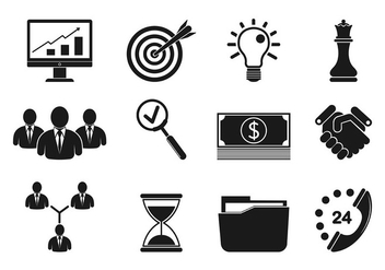 Set Of Business Icons - vector #421491 gratis
