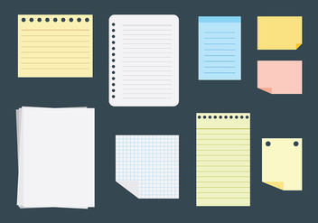 Free Block Notes Icons Vector - Free vector #421661