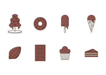 Free Set of Chocolate Icons - vector gratuit #421731 