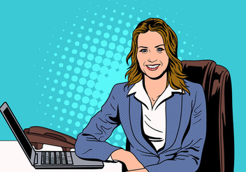 A Successful Female Business Person Vector - Free vector #421741