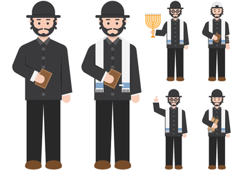 Rabbi Figure Character - Free vector #421781