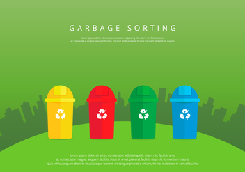 Landfill Garbage Colorful Sorting - vector #421951 gratis