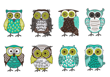 Scandinavian Buho or Owls Vector Collection - vector gratuit #422061 
