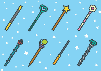 Free Magic Stick Icons Vector - Free vector #422371