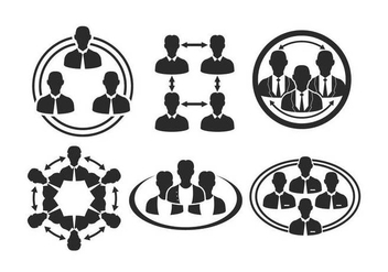 Working Together Icon Vector Set - Kostenloses vector #422401