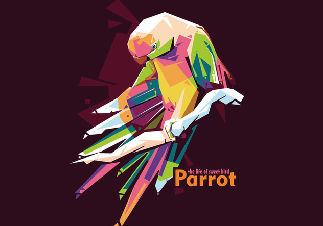 Parrot Vector WPAP - vector gratuit #422801 