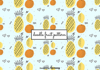 Doodle Fruit Pattern - бесплатный vector #422821