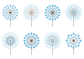 Blowball Silhouette Set - Free vector #422841