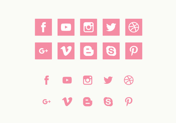 Vector Set of Social Media Icons - Free vector #423111