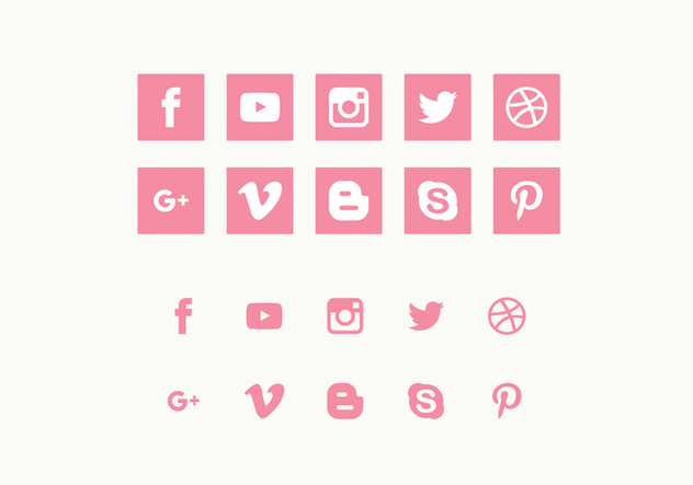 Vector Set of Social Media Icons - vector gratuit #423111 