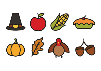 Thanksgiving Icons - Free vector #423151