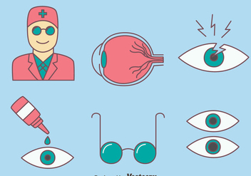 Eye Doctor Icons Vector - vector gratuit #423451 