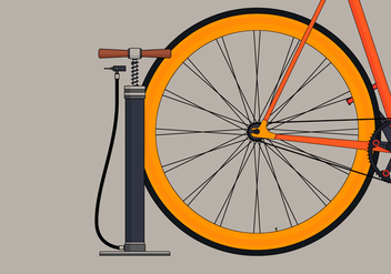 Air Pump and Bicycle - Kostenloses vector #423791