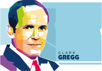 Clark Gregg WPAP Portrait Vector - бесплатный vector #424191