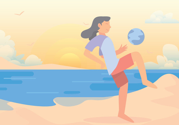 Beach Soccer Vector Set - бесплатный vector #424731