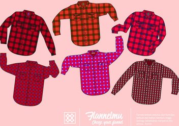 Free Red Flannel Shirt Vector Collection - vector gratuit #424751 